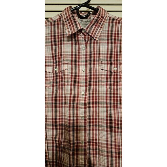 Wrancher by Wrangler ladies long sleeve flannel button up - Picture 3 of 5